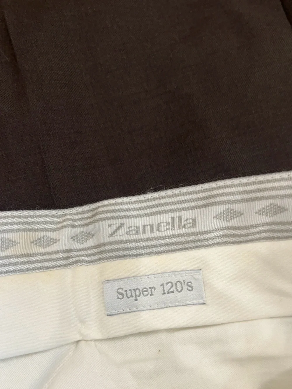 Zanella Devon Super 120’s Wool Dress Pants Made in Italy Size 38